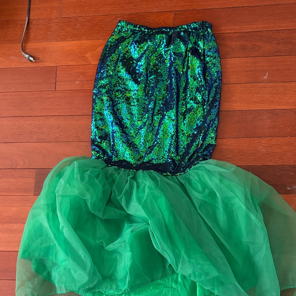Green Sequin Mermaid Skirt - Women